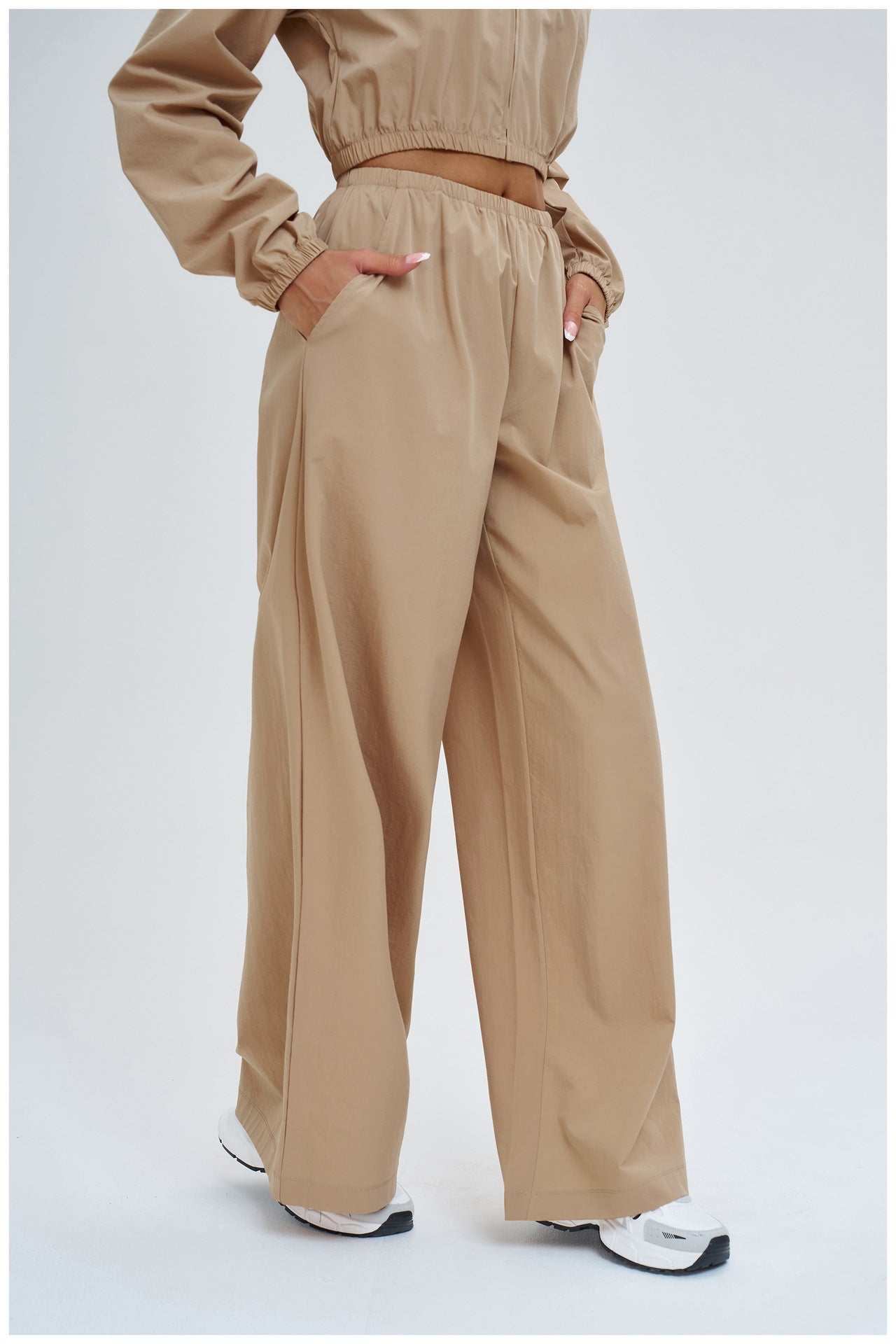 Sun Protection Sports Pants Loose Wide Leg Pocket Sports Pants Outdoor Biking Mountain Climbing Women Casual Pants