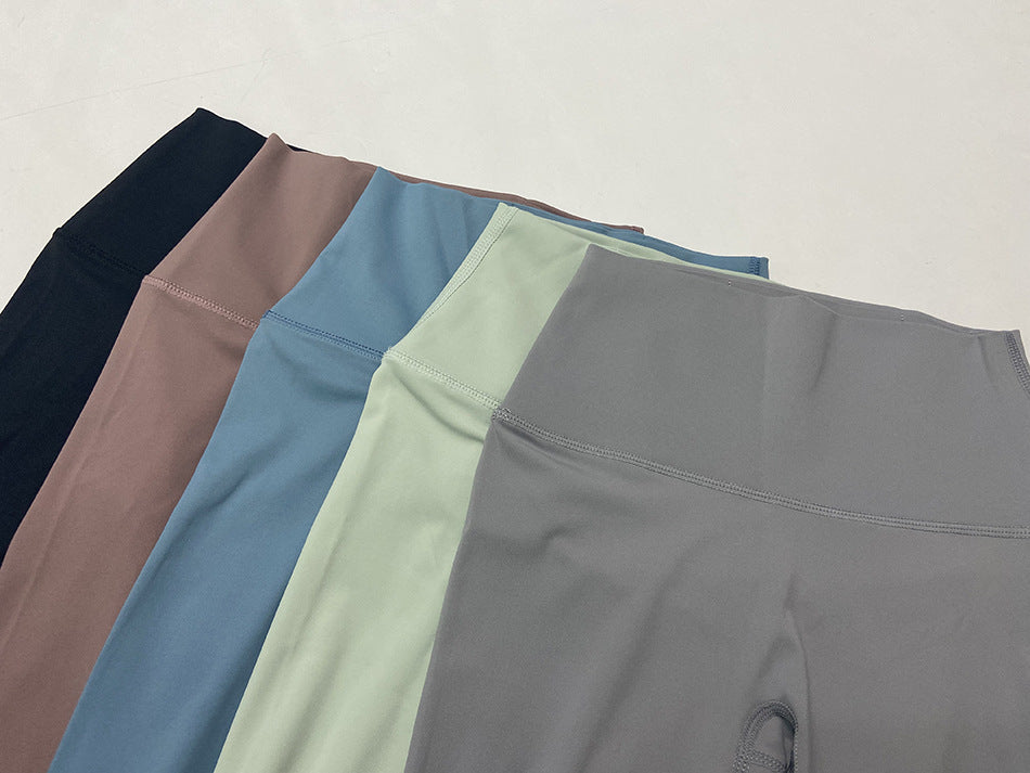 Composite High Waist Shaping Body Shaping Training Yoga Pants Moisture Wicking Quick-Drying Sports Tight Trousers Large Pocket