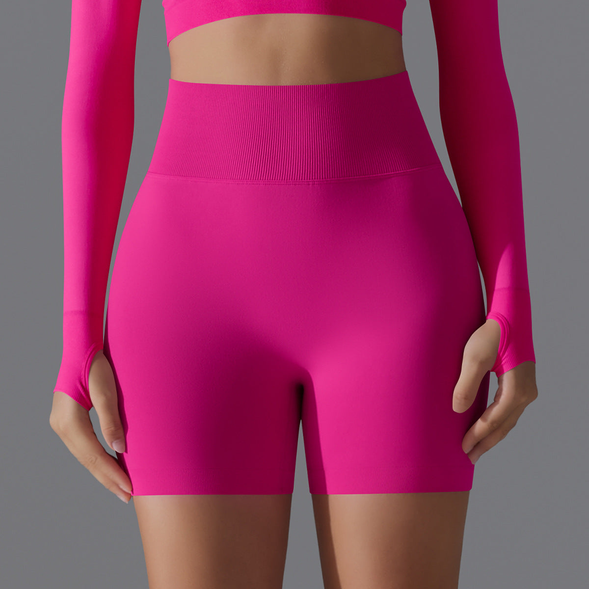 Summer High Waist Hip Lift Fitness Pants Women Sports Belly Contracting Cycling Tights Peach Hip Yoga Short