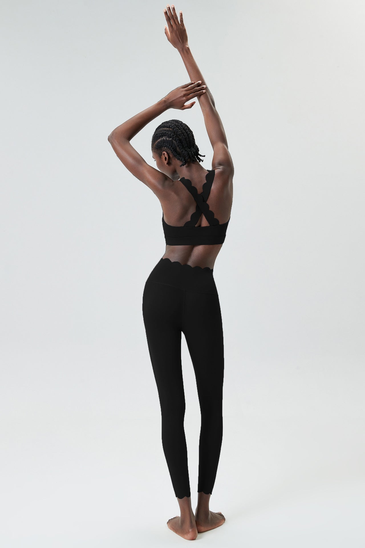 Small Wave Yoga Suit Suit Women Tight Fit Sports Fitness Suit Two Piece Quick Dry Suit