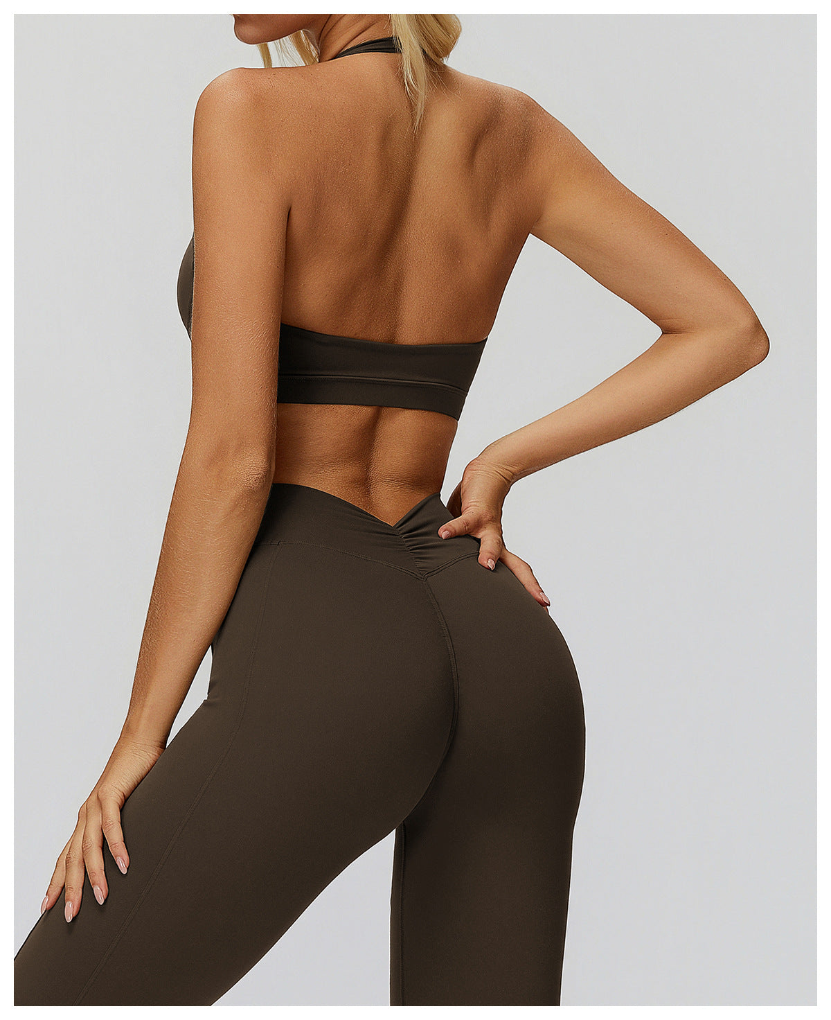 Brushed Yoga Bra Halter Beauty Back High Grade Sports Underwear Fitness Running Bra
