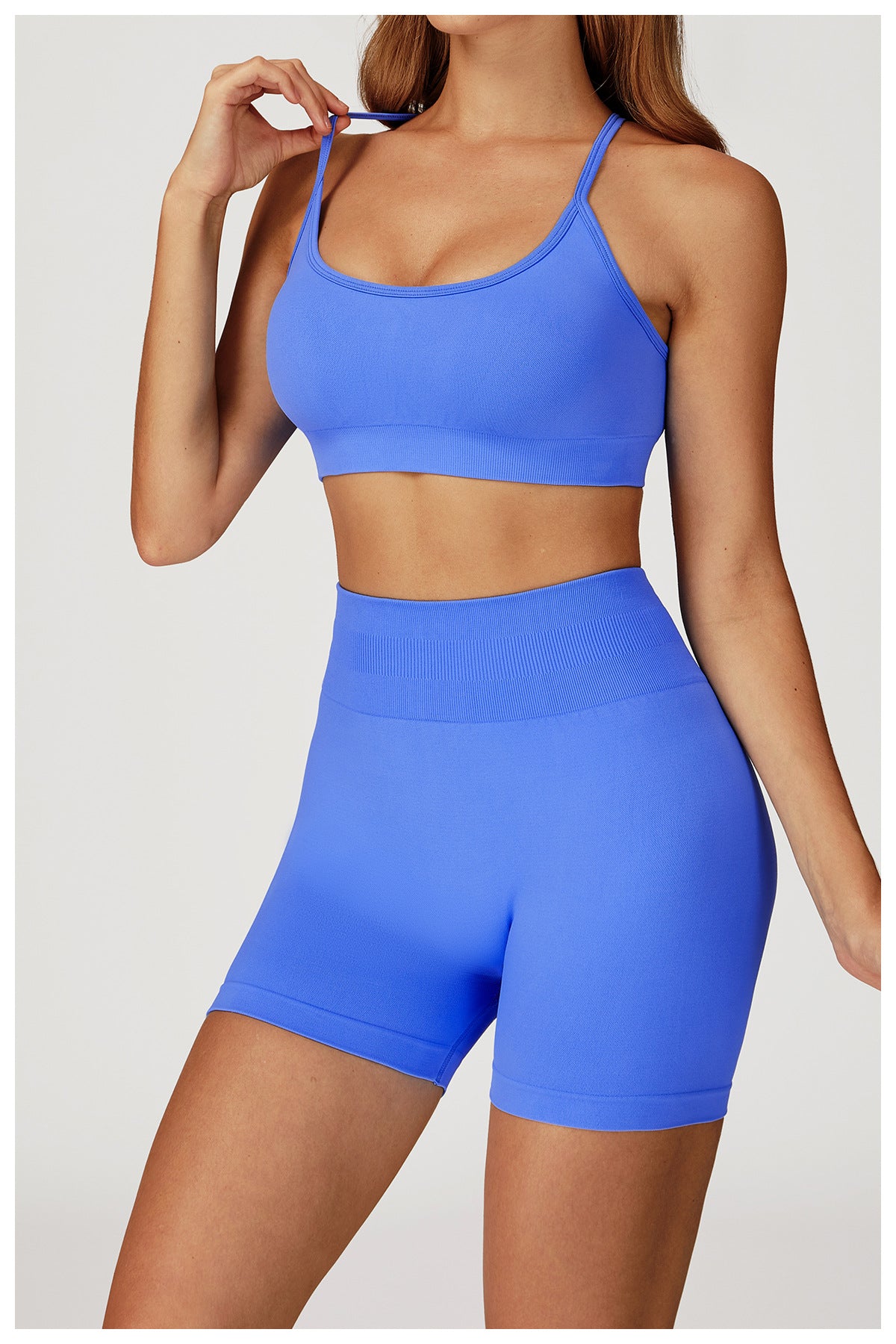 Seamless Yoga Shorts Women Summer High Waist Skinny Hip Raise Outdoor Sports Running Fitness