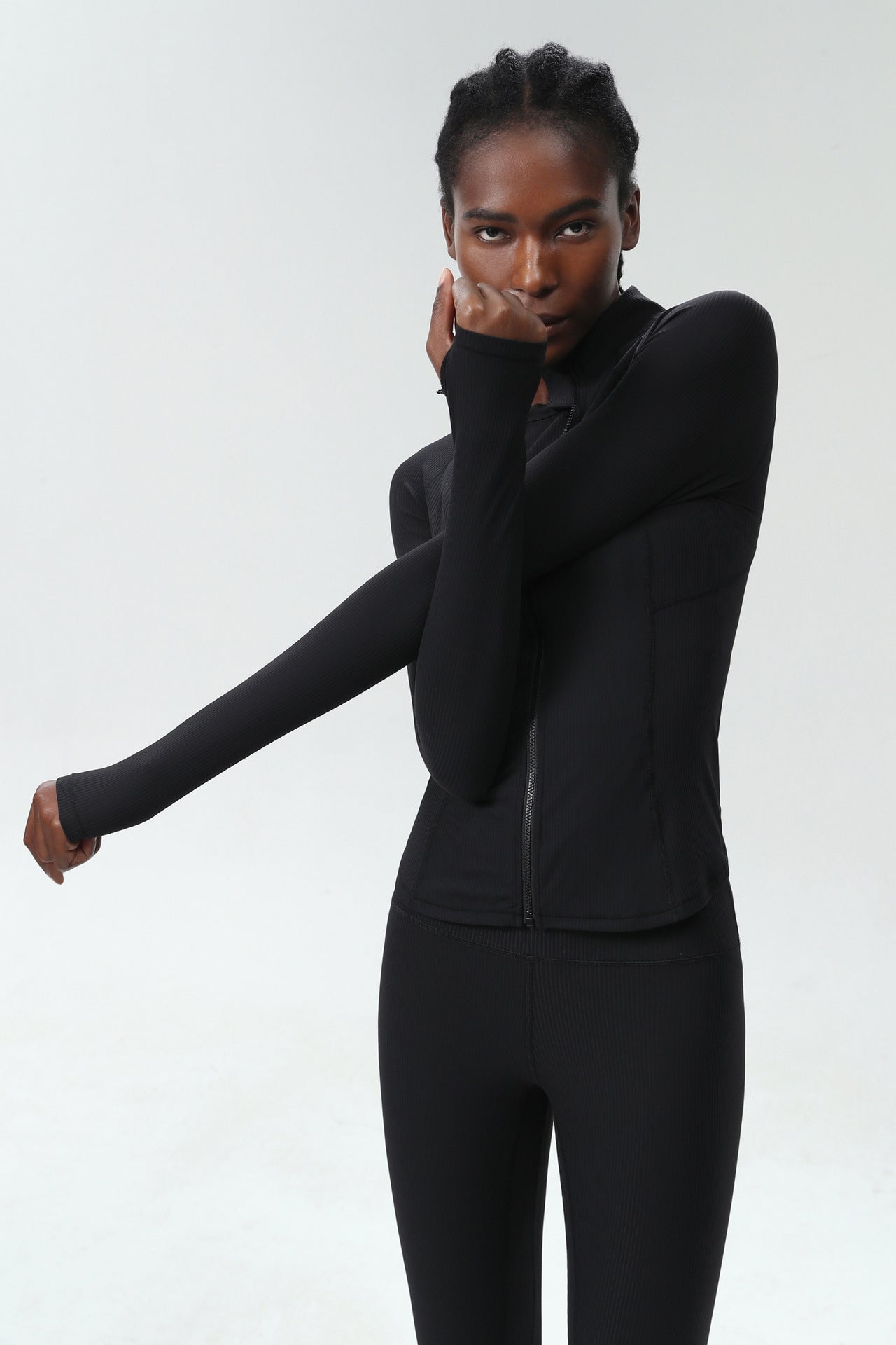 Light Plastic Waist Tight Zipper Yoga Clothes Coat Women Sports Running Fitness Sports Top