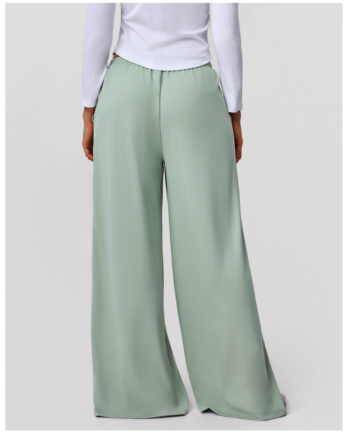 High Waist Drooping Casual Sports Trousers Indoor Dance Training Mop Pants Fitness Yoga Wide Leg Pants