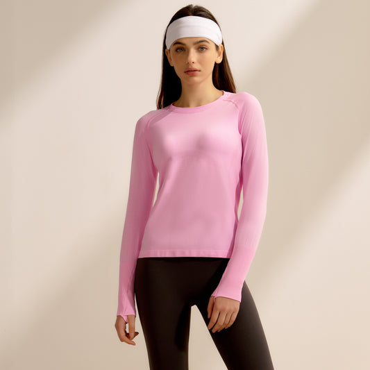 Yoga Clothes Women Spring Summer Sports Long Sleeve Pilates Training Quick Drying Running Fitness Clothes