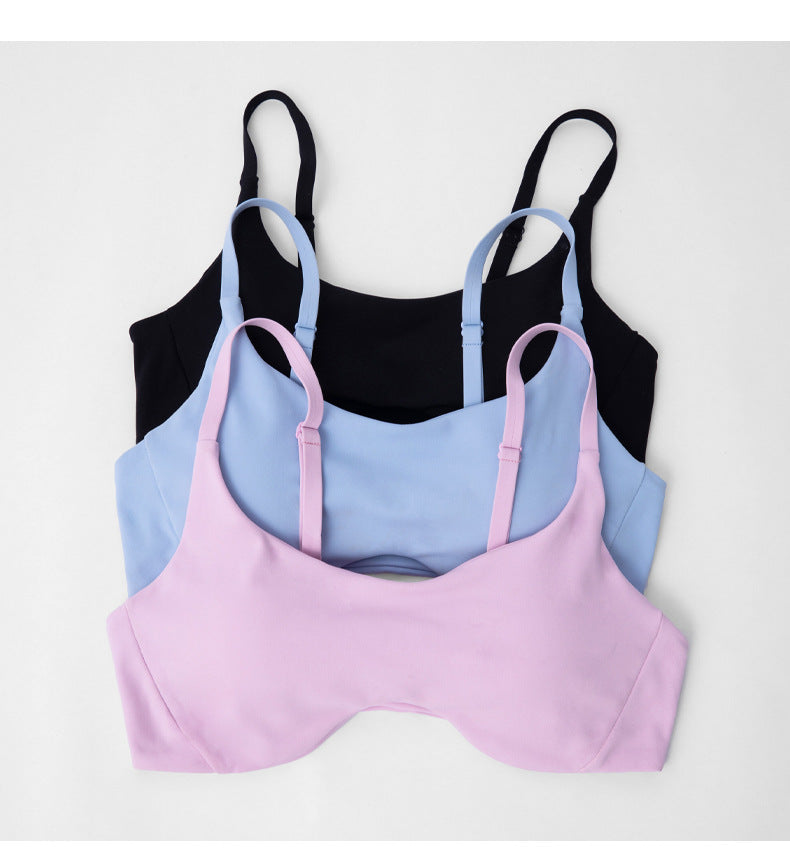 Tight Back Yoga Bra Nude Feel Quick Drying Sports Underwear Pilates Workout Clothes Vest Top for Women