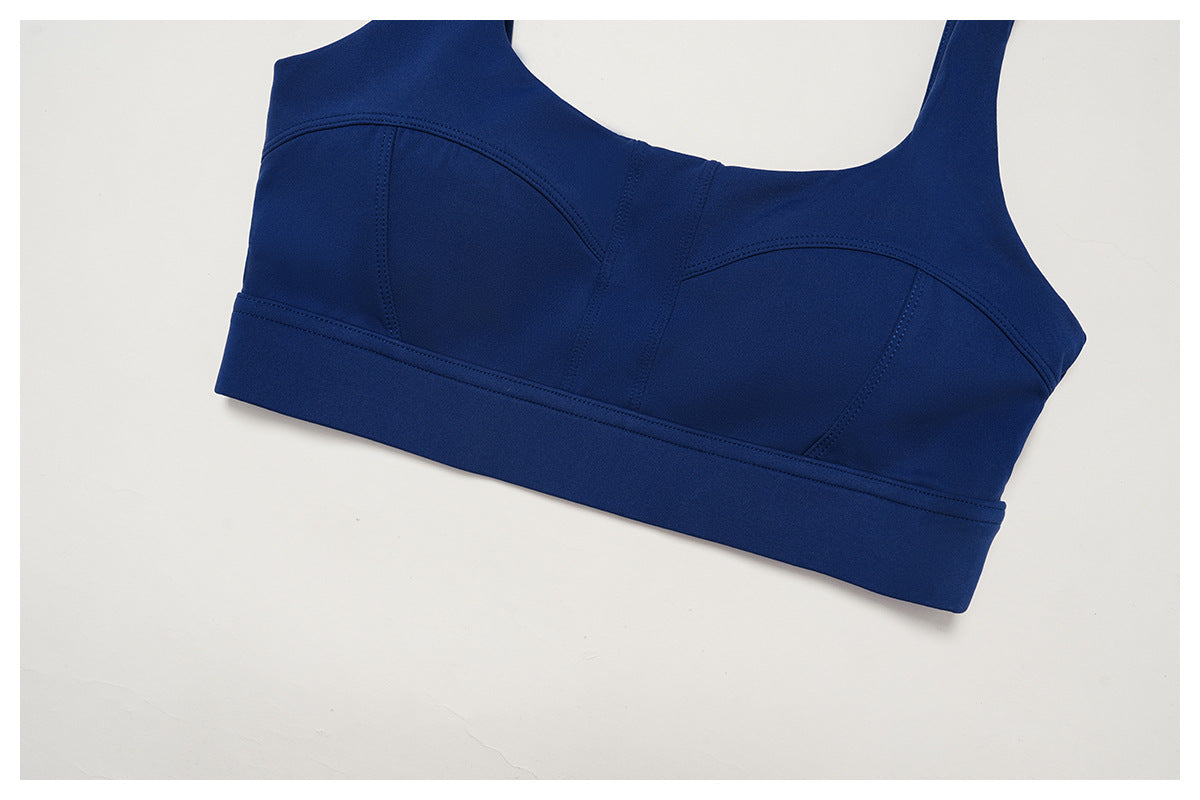 Nude Feel Yoga Bra Hollow Out Cutout Back Shaping Shockproof Sports Underwear Outdoor Running Workout Yoga Bra