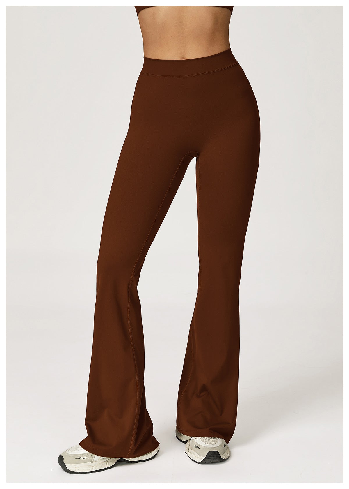 Brushed Sports Trousers High Waist Tight Wide Leg Slimming Bell Bottom Pants Sports Running Fitness Clothes