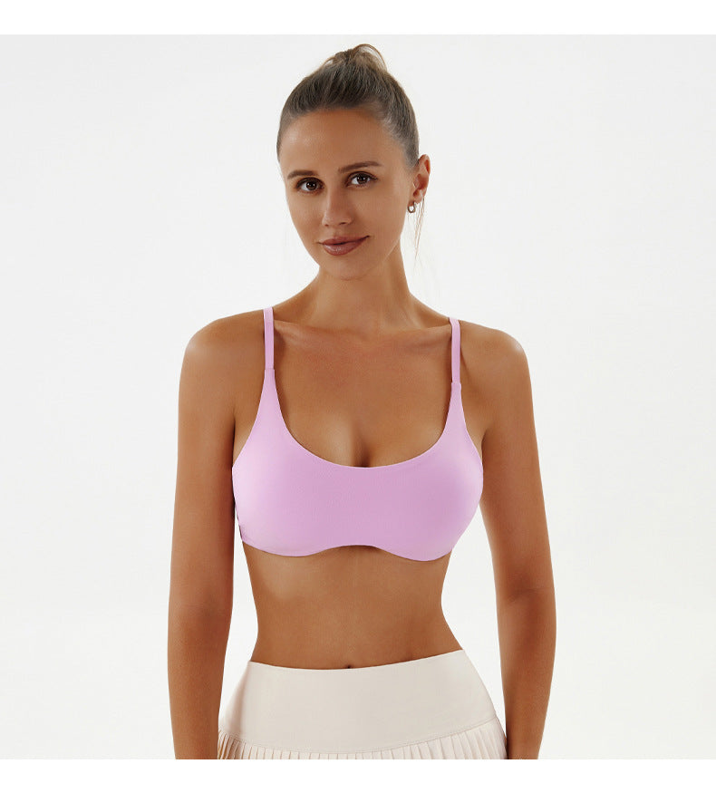 Tight Back Yoga Bra Nude Feel Quick Drying Sports Underwear Pilates Workout Clothes Vest Top for Women
