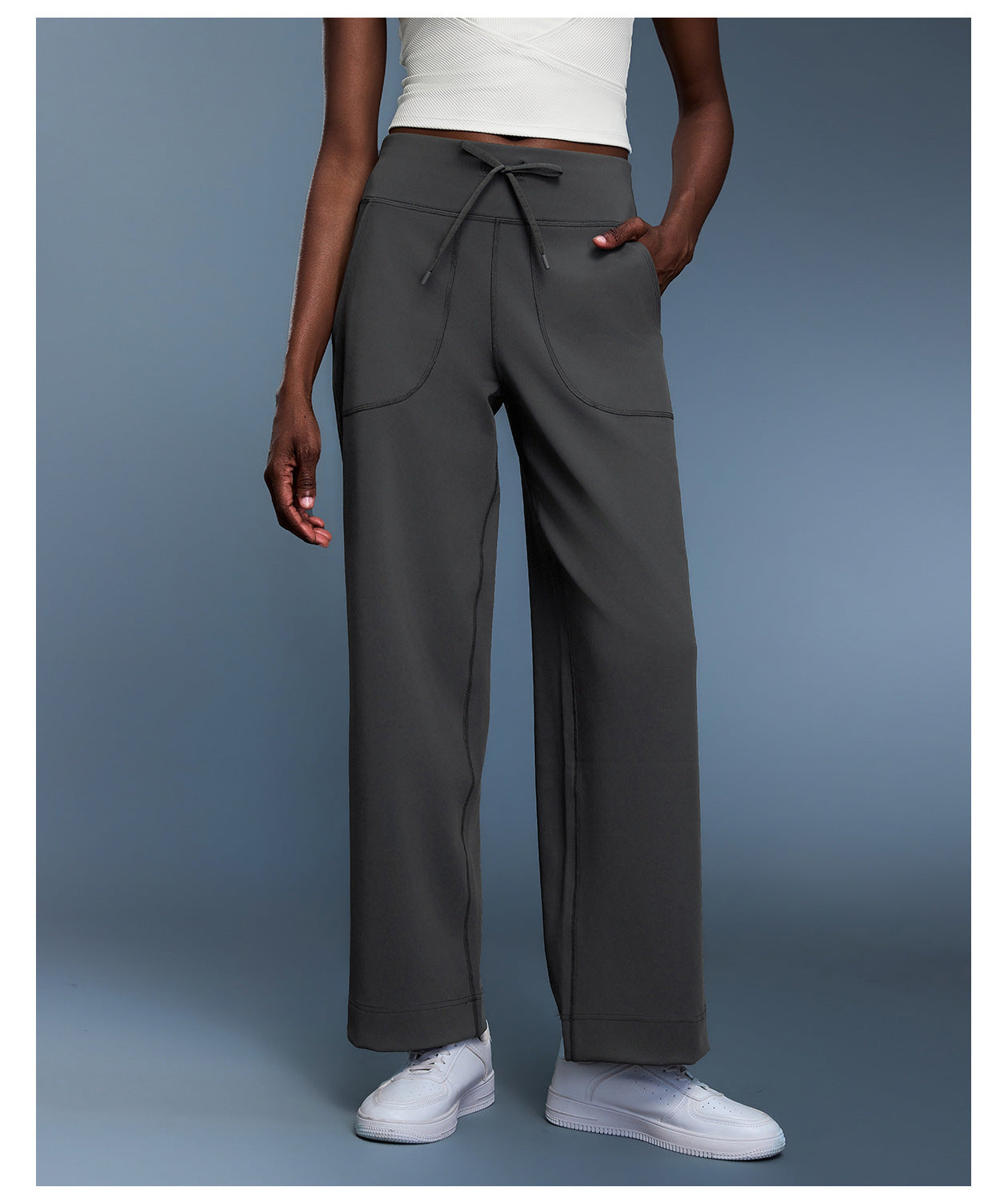 Nude Feel Loose Fleece Lined Yoga Pants All Matching Casual Straight Pants Sports Running Fitness Pants Women Autumn Winter