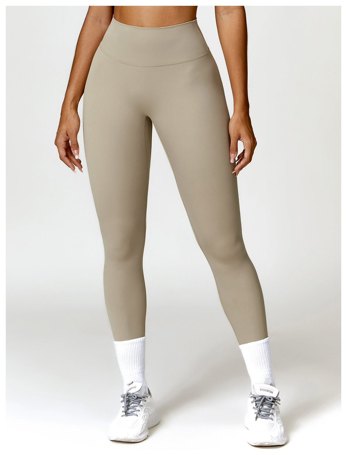 Sollinarry Quick Drying Skinny Yoga Pants Brushed Belly Contracting Hip Raise High Waist Fitness Pants Outer Wear Running Exercise Pants