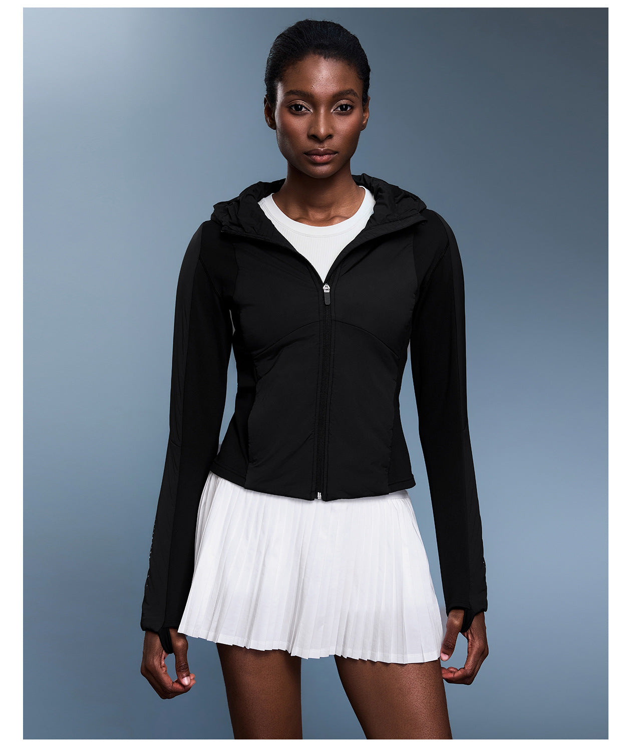 Autumn Winter Women Short Lightweight Cotton Coat Coat Slim Fit Slimming Cardigan Sports Hooded Top