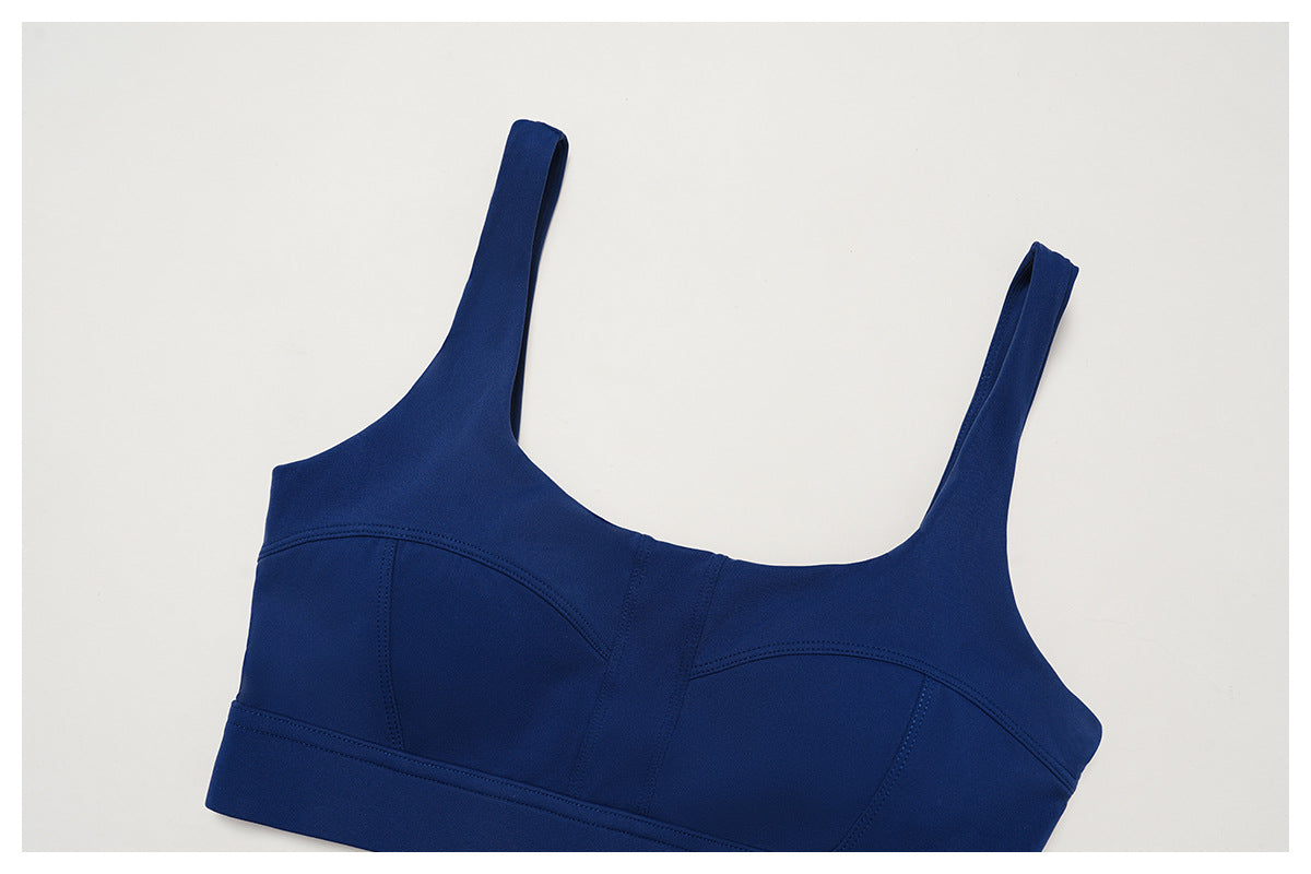 Nude Feel Yoga Bra Hollow Out Cutout Back Shaping Shockproof Sports Underwear Outdoor Running Workout Yoga Bra