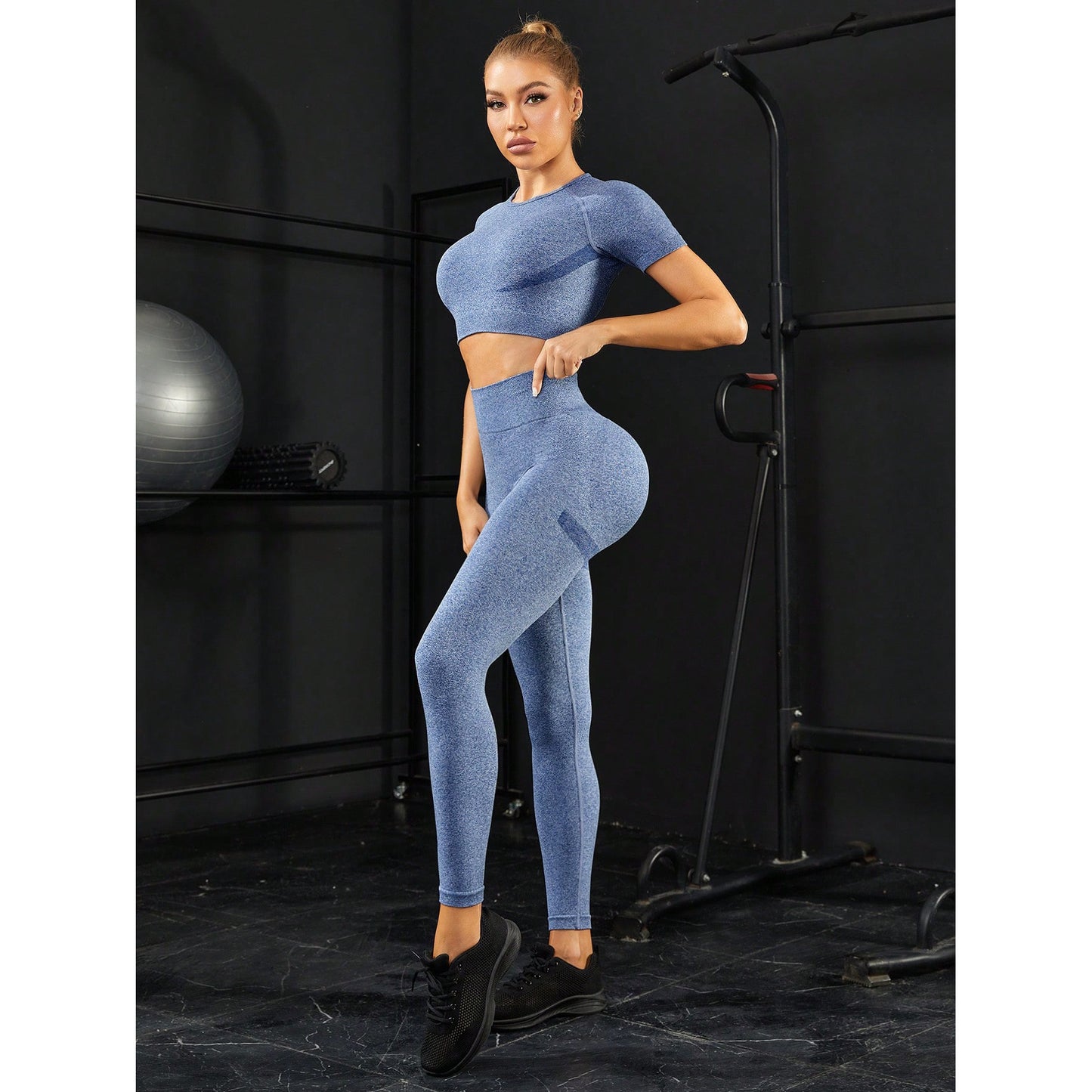 Running Quick Drying Fitness Trousers Long Sleeved Women Sportswear Yoga Two Piece Sets