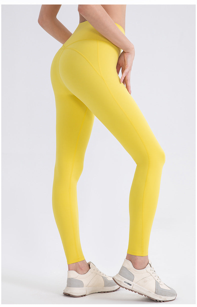 Hip Lifting Yoga Trousers Lulu Raw Yarn Double 66 Lycra Water Mill High Waist Tights Pilates