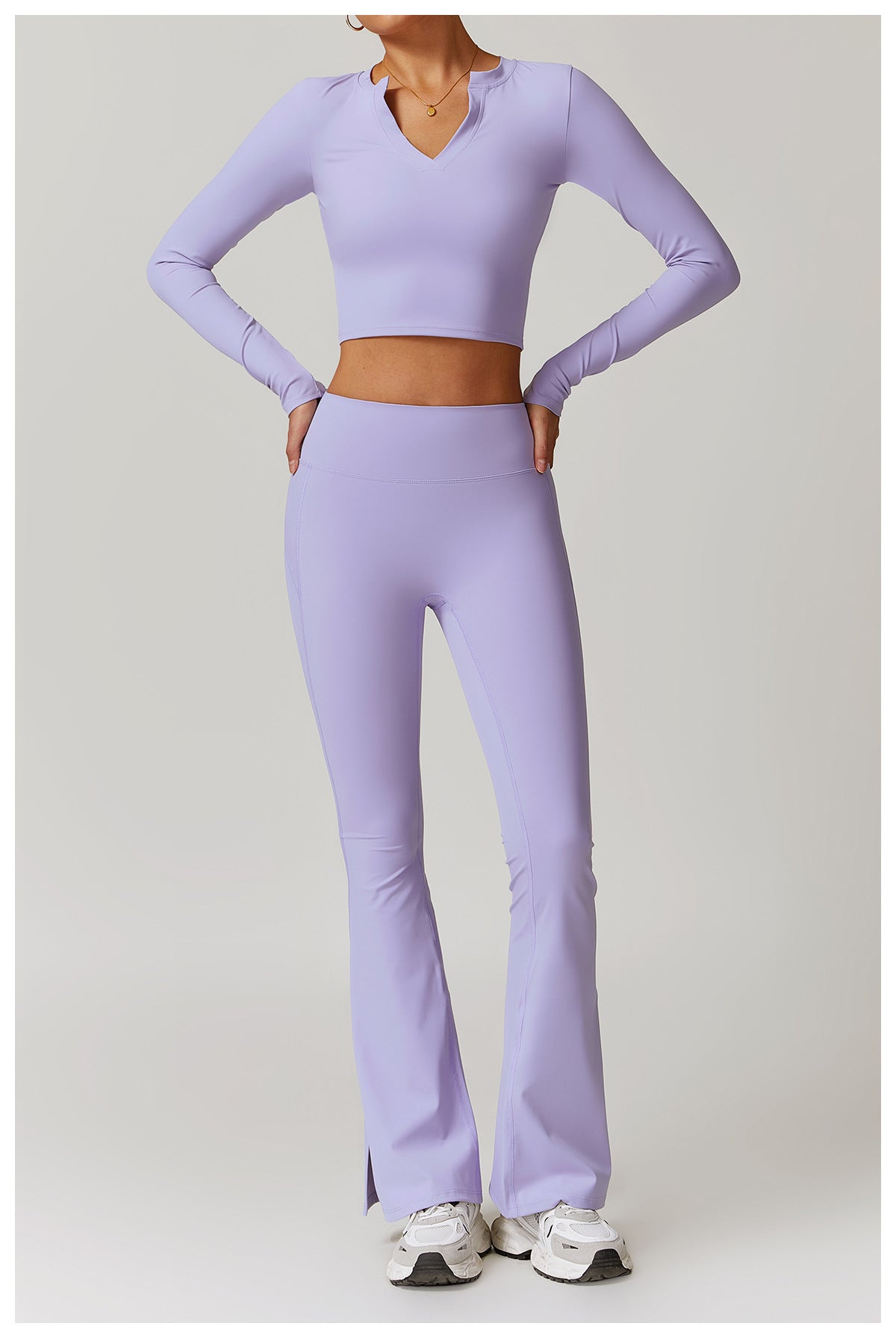 Sollinarry Tight Nude Feel Long Sleeved T Shirt Yoga Clothes Outdoor Sports Top Stretch Slimming Training Workout Clothes