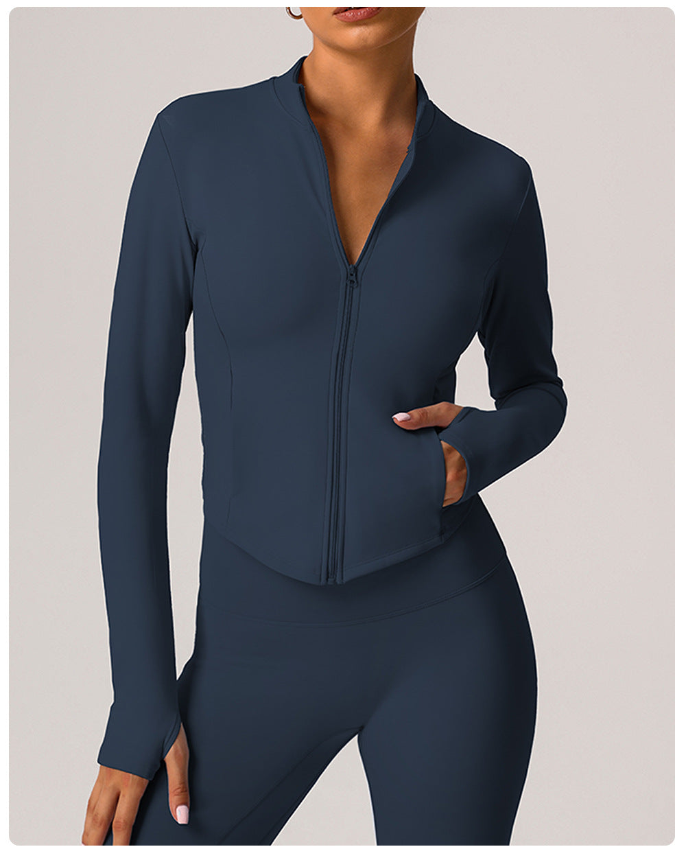 Yoga Clothes Women Autumn Winter Long Sleeve Fleece Padded Coat Fitness Sports Casual Warm Quick Drying Top Slim Coat