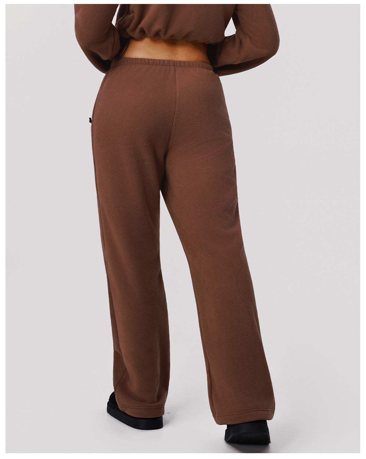 Autumn Winter High Waist Warm Sweatpants Wide Leg Slimming Straight Loose Trousers Women's Outdoor Running Casual Track Sweatpants