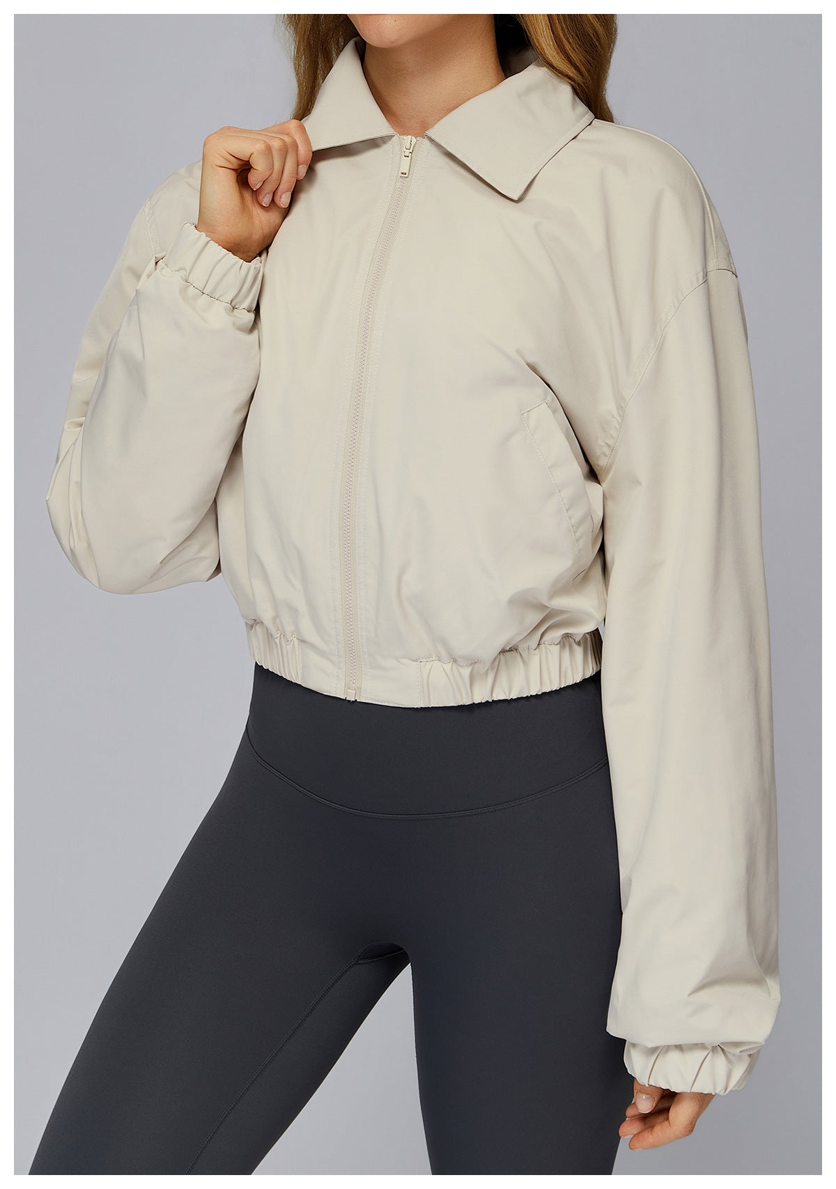 Autumn Winter Baggy Coat Zipper Windproof Warm Sports Jacket Outdoor Mountaineering Running Coat