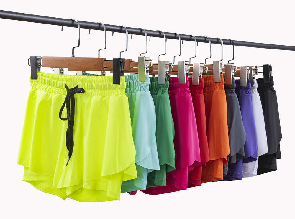 Quick Drying Women Yoga Shorts Nude Feel Ant Exposure Fitness Pants Basketball Marathon Exercise Running Pants Summer