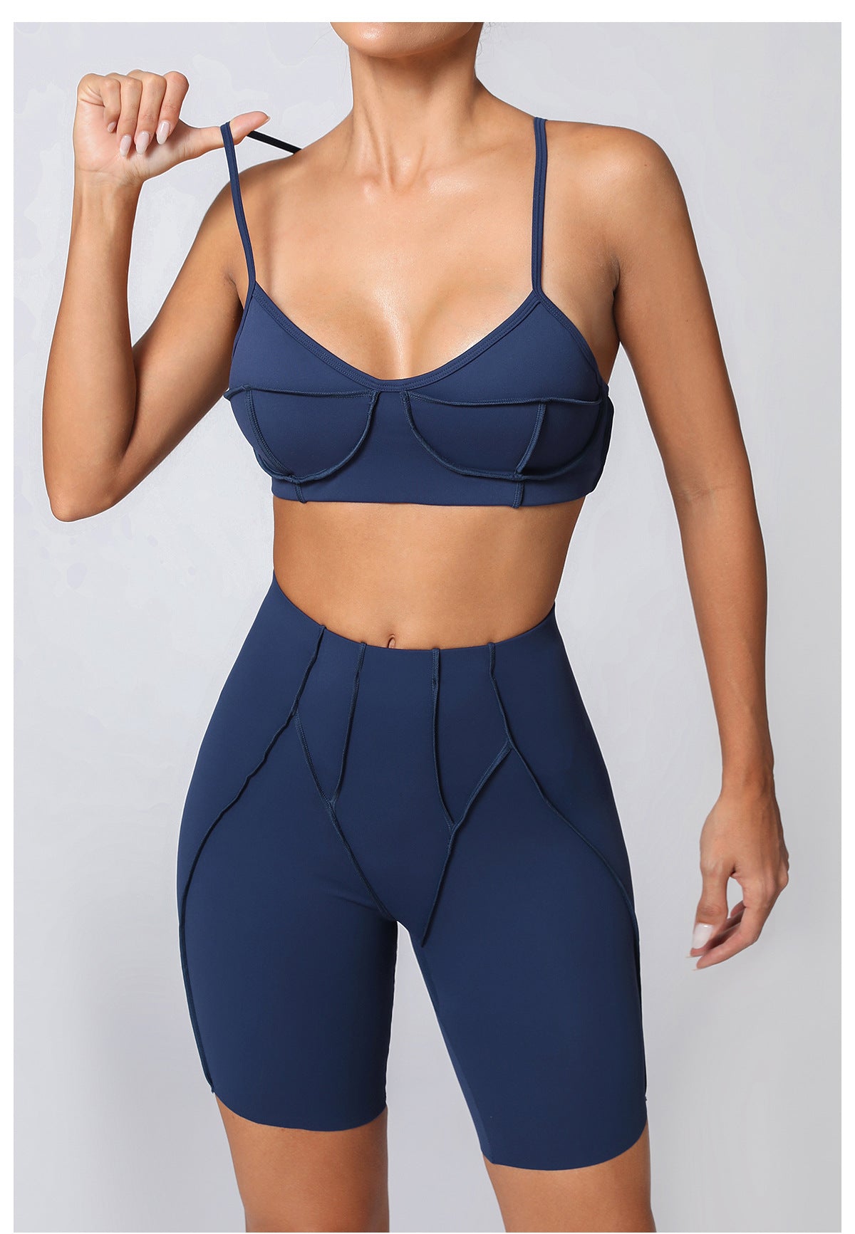 Tight Brushed Yoga Quick Drying Workout Clothes Summer Running Sports Set