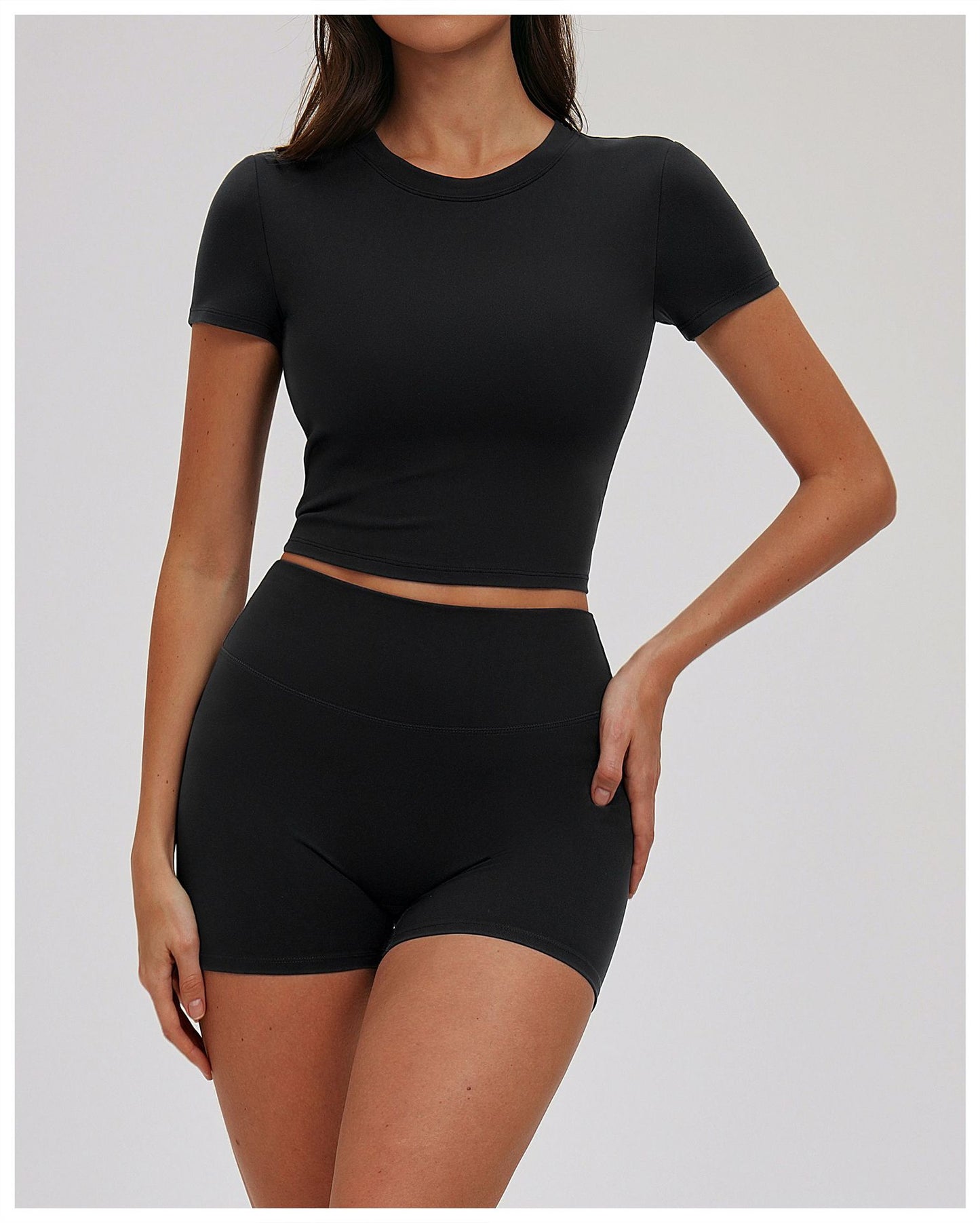 Spring T shirt Skinny Yoga Clothes Short Sleeve Workout Top Outdoor Casual Running Sports Short Sleeve Women