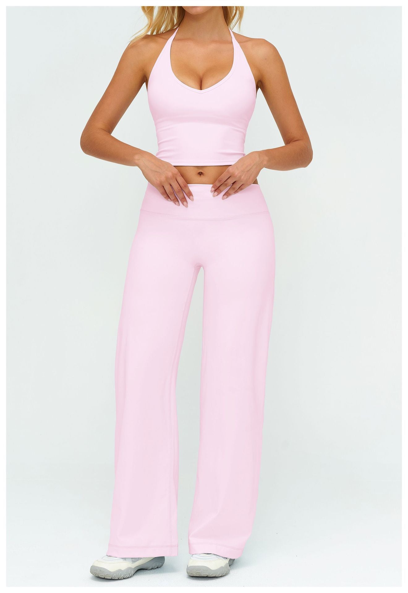 Women Slimming Trousers Loose Wide Leg Casual Trousers Outdoor Running Sports Wide Leg Pants