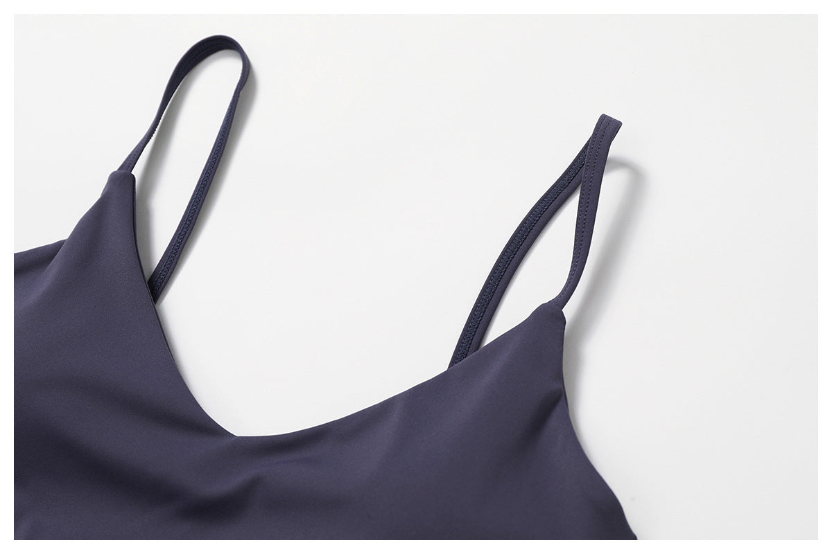Sollinarry Sustainable Recycled Quick Drying Tight Back Yoga Bra Outer Wear Running Exercise Underwear Fitness Vest Top