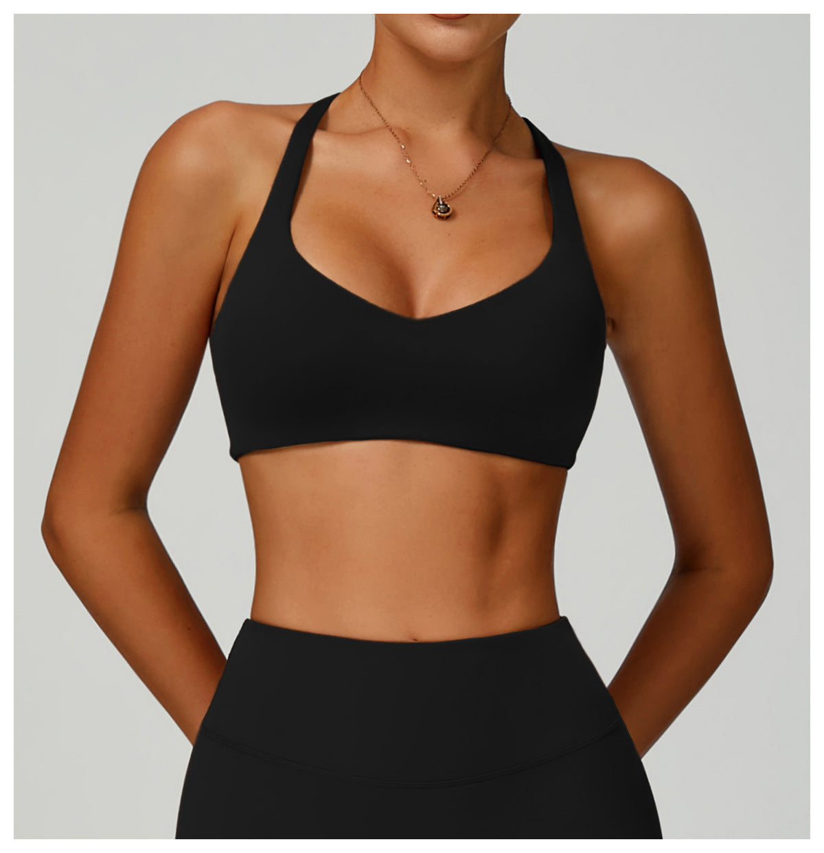 Sollinarry Sustainable Recycled Sports Underwear Hollow Out Cutout out Beauty Back Tight Sports Vest Women High Strength Yoga Bra