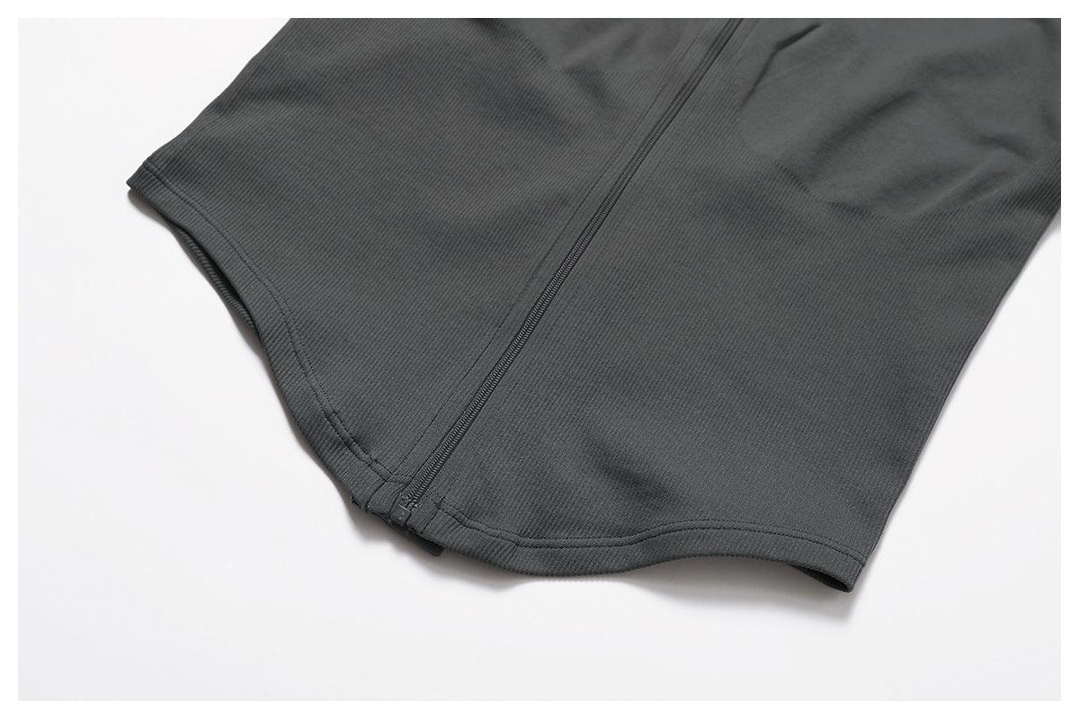 Sollinarry Stand Collar Long Sleeve Zipper Yoga Jacket Women Tight Quick Drying Yoga Clothes Outdoor Fitness Sports Top