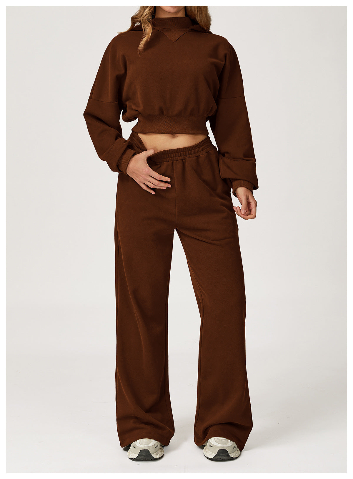Autumn Winter High Waist Sweatpants Wide Leg Slimming Straight Loose Trousers Outdoor Casual Sports Running Sweatpants