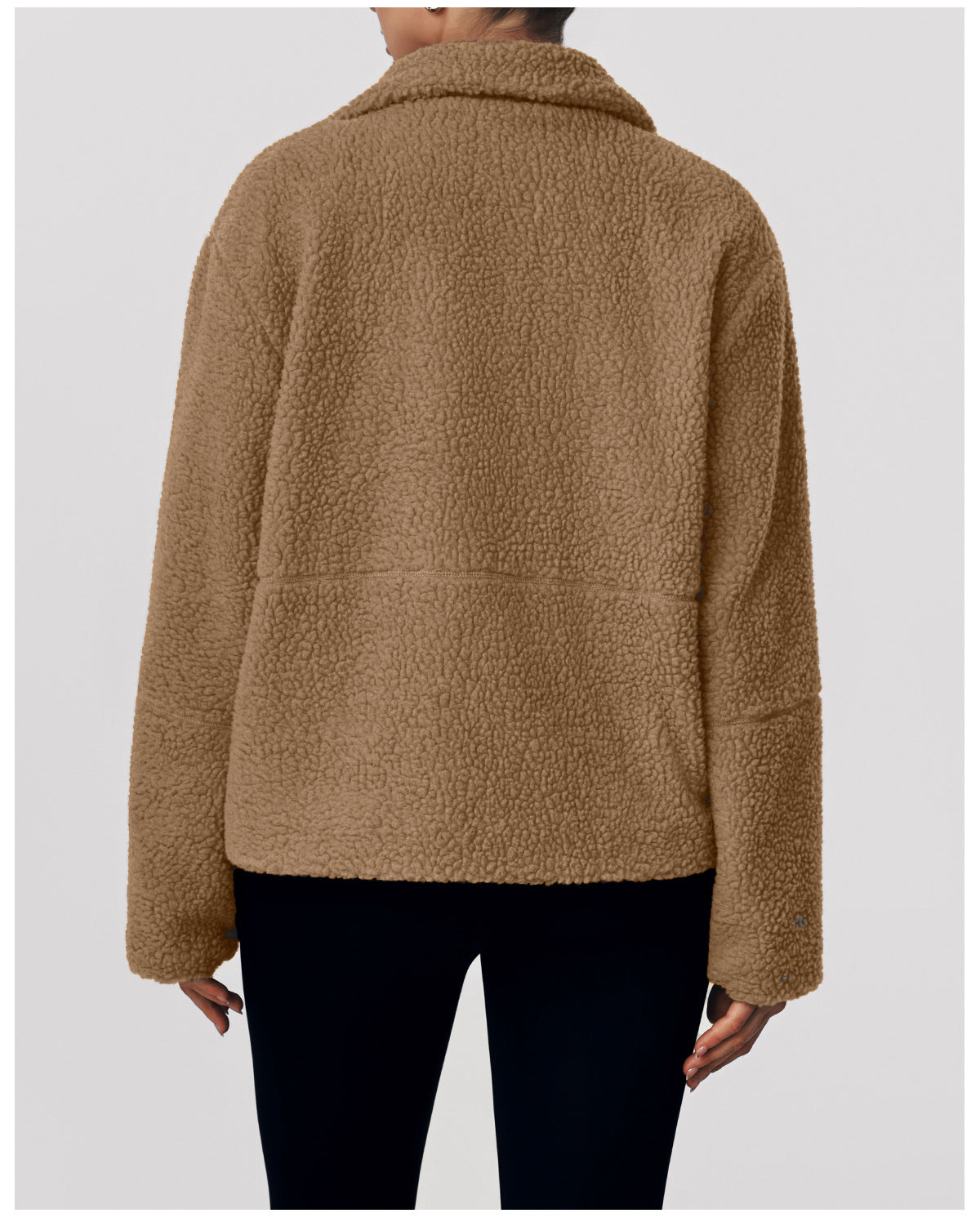 Autumn Winter Thickening Lamb Wool Casual Coat Women Warm Sports Turn-down Collar Coat Outdoor Running Cardigan Sweater