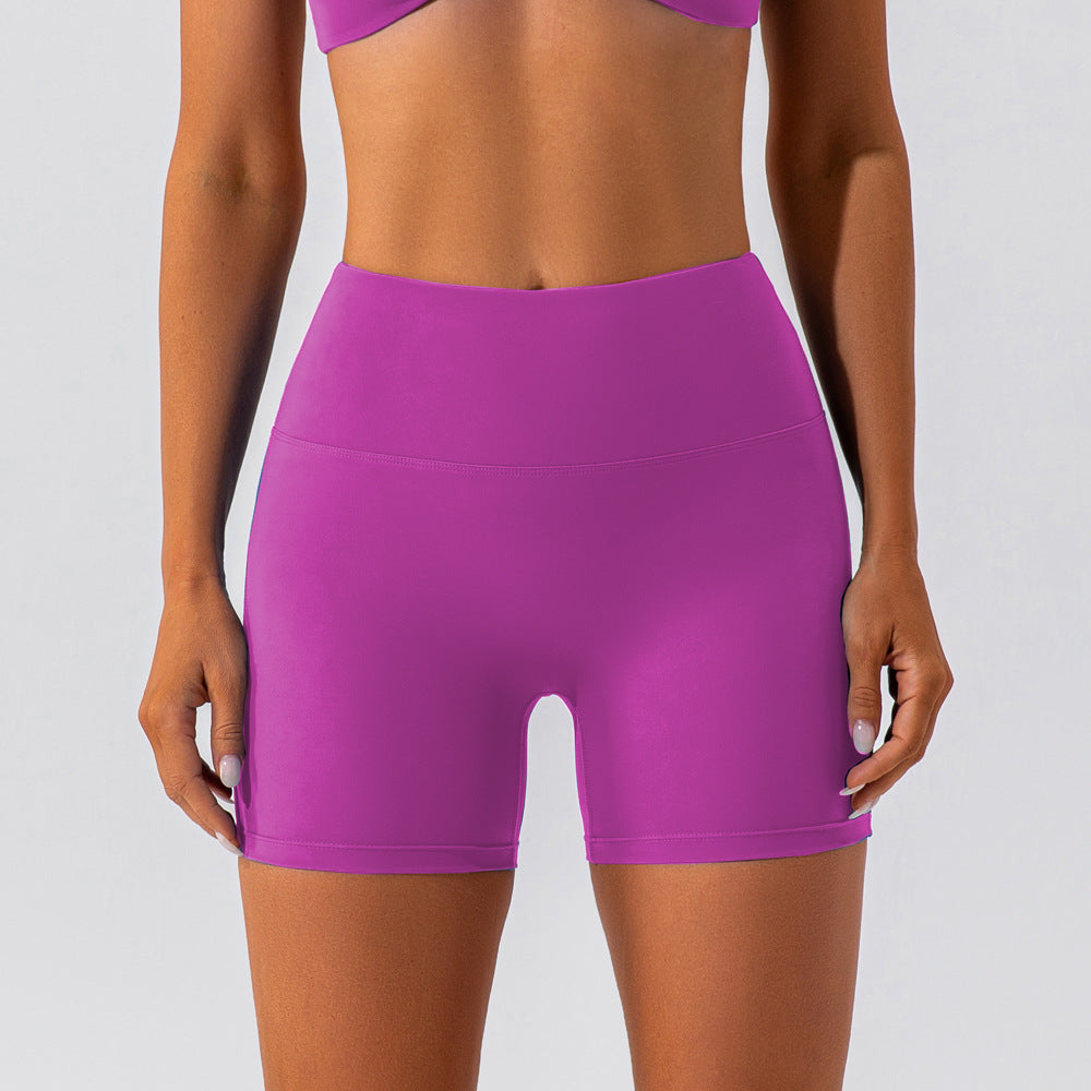 Quick Drying Nude Feel Yoga Shorts Women Hip Lifting Running Workout Shorts Tight High Waist Sports Training Leggings