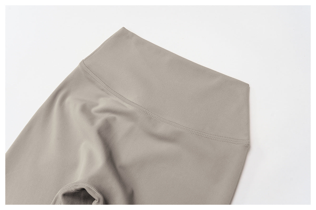 Brushed Yoga Pants High Waist Tight V Shaped Back Waist Sports Trousers Outdoor Running Cycling Workout Clothes