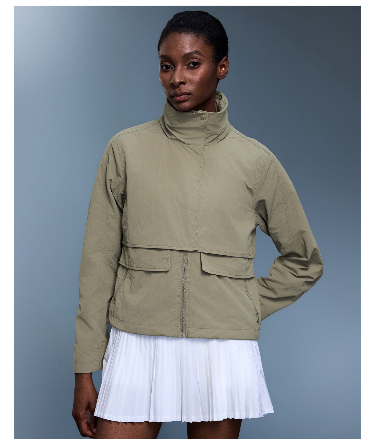 Outdoor Waterproof Hard Wearing Sports Windbreaker Women Storage Hooded Loose Casual Jacket Jacket Autumn