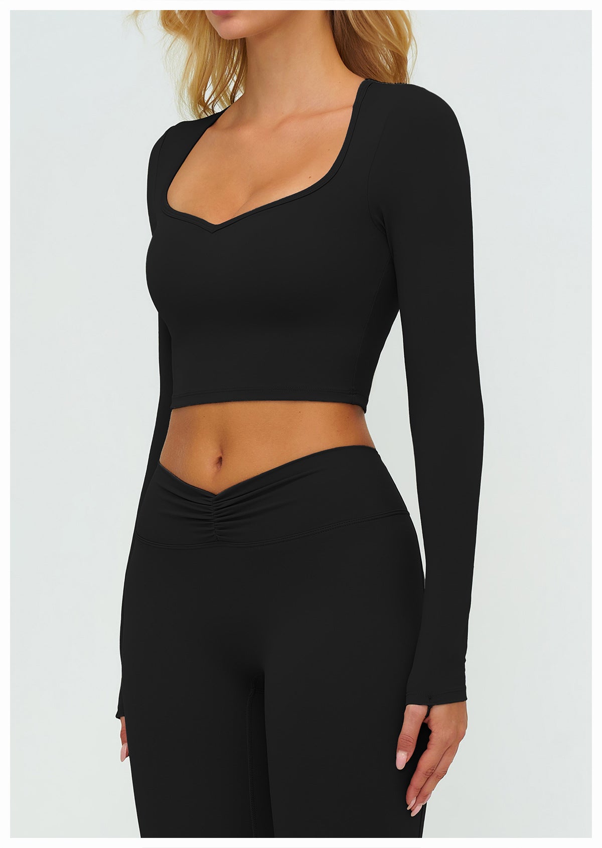 Autumn Winter Brushed Long Sleeve Yoga Clothes Outdoor Running Fitness Clothes Outer Wear Casual Sports Top