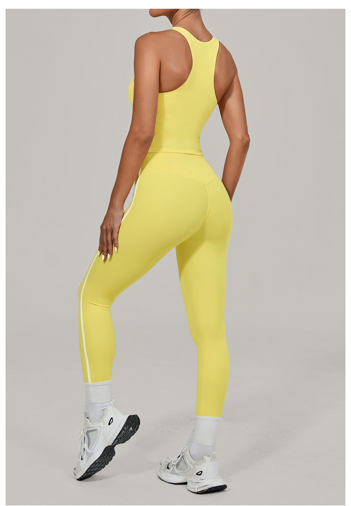 Nude Feel Yoga Suit High Waist Tight Yoga Clothes Women Quick Drying Running Outdoors Sports Fitness Clothes Two Piece Set