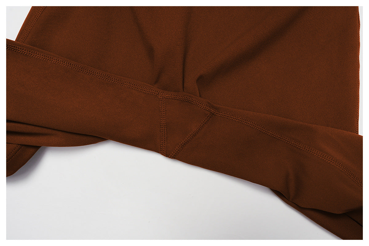 Brushed Sports Trousers High Waist Tight Wide Leg Slimming Bell Bottom Pants Sports Running Fitness Clothes