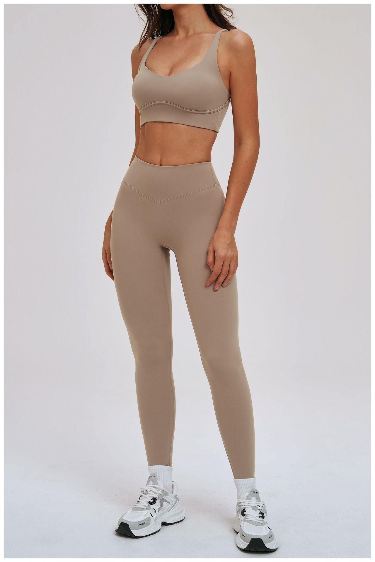 Halter Brushed Yoga Bra Cross Hollow Out Cutout out Beauty Back Tight Sports Underwear Outdoor Running Bra