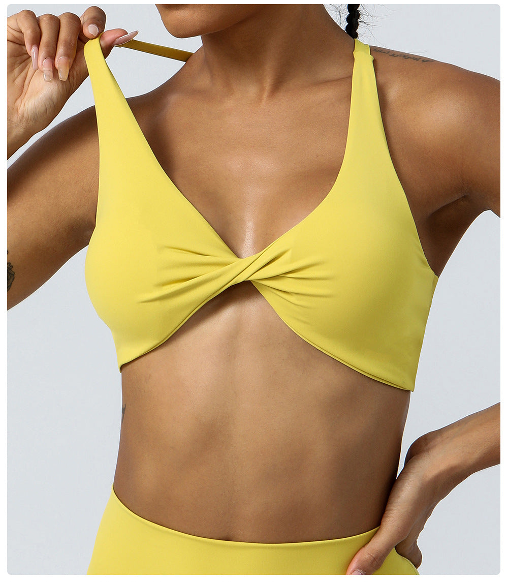 Nude Feel Yoga Clothes Women Tight Quick Drying Sports Yoga Bra Outdoor Running Beauty Back Workout Underwear