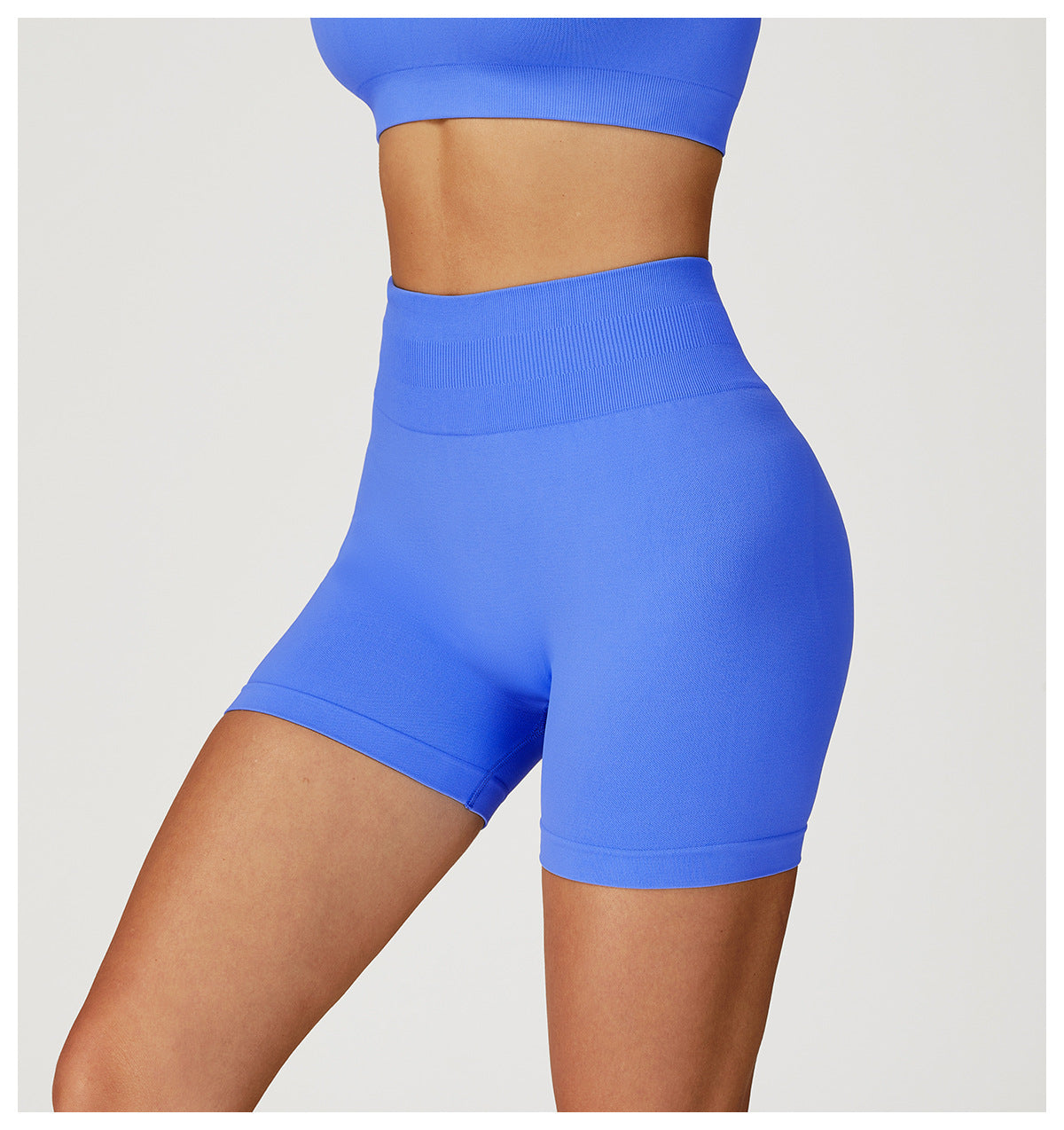 Seamless Yoga Shorts Women Summer High Waist Skinny Hip Raise Outdoor Sports Running Fitness