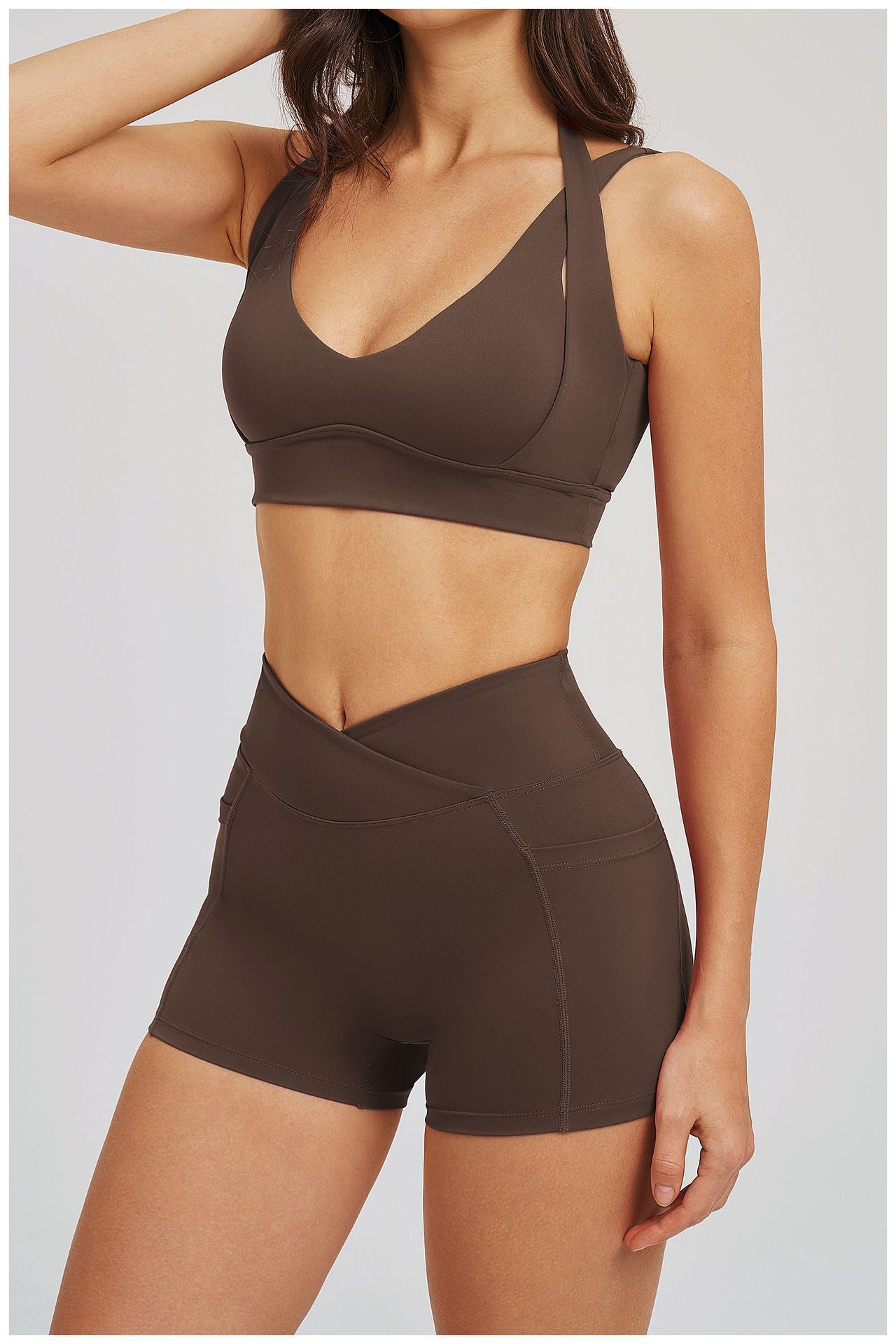 Nude Feel Yoga Bra Generous Beauty Back High Sense Sports Bra Women Running Workout Exercise Underwear