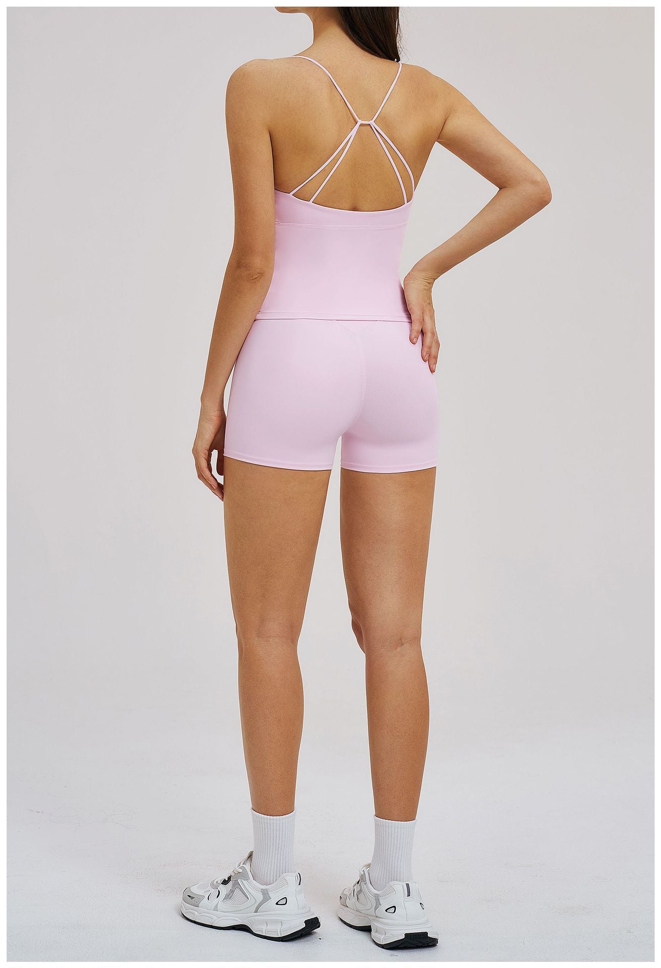 Yoga Brushed Beauty Back Exercise Fitness Outdoor Running Sports Two Piece Sets Women