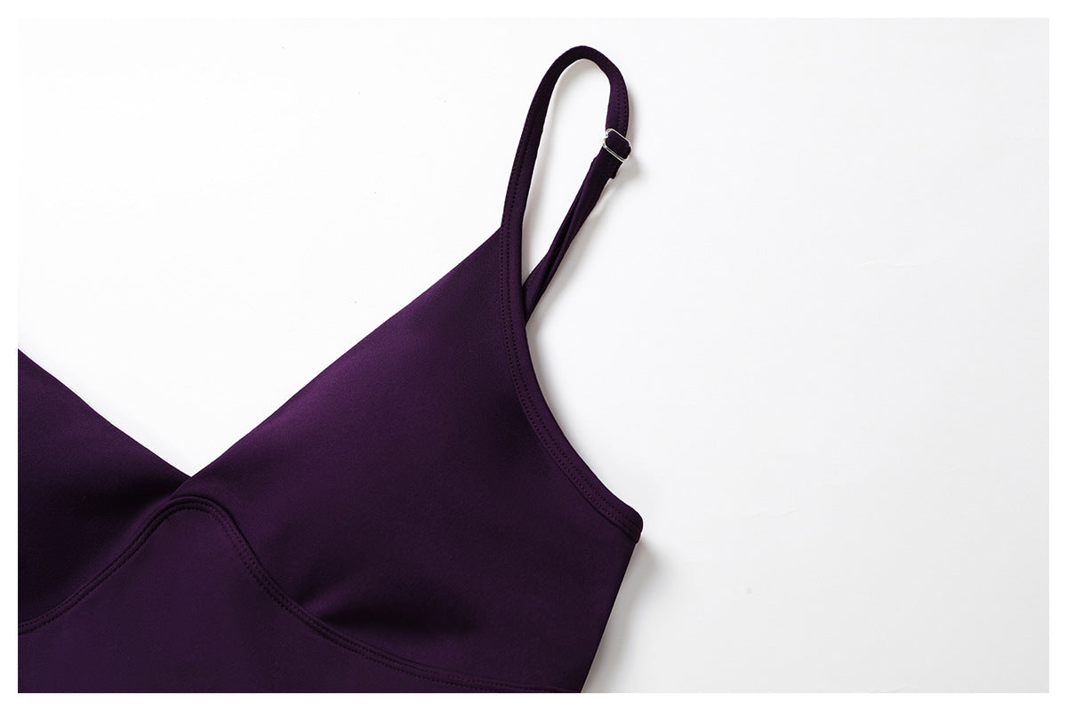 Sollinarry Sustainable Recycled Beauty Back Yoga Bra Outer Wear Running Exercise Underwear Tight Quick Drying Workout Top