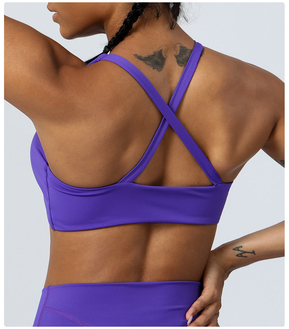 Nude Feel Yoga Clothes Women Tight Quick Drying Sports Yoga Bra Outdoor Running Beauty Back Workout Underwear