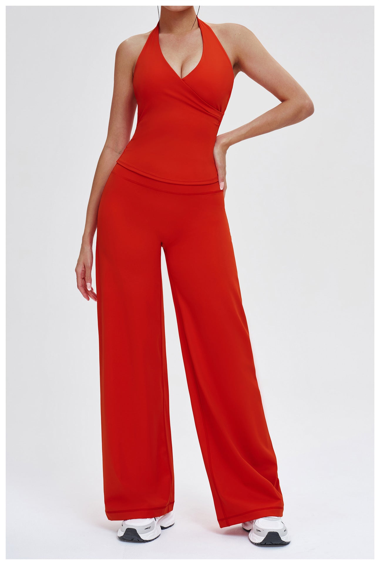 Women Slimming Trousers Loose Wide Leg Casual Trousers Outdoor Running Sports Wide Leg Pants