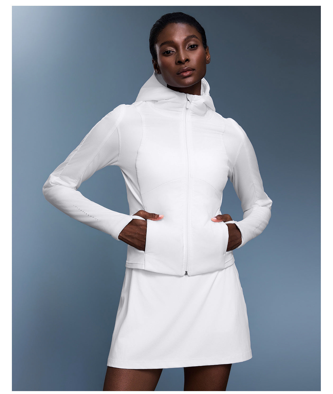 Autumn Winter Women Short Lightweight Cotton Coat Coat Slim Fit Slimming Cardigan Sports Hooded Top