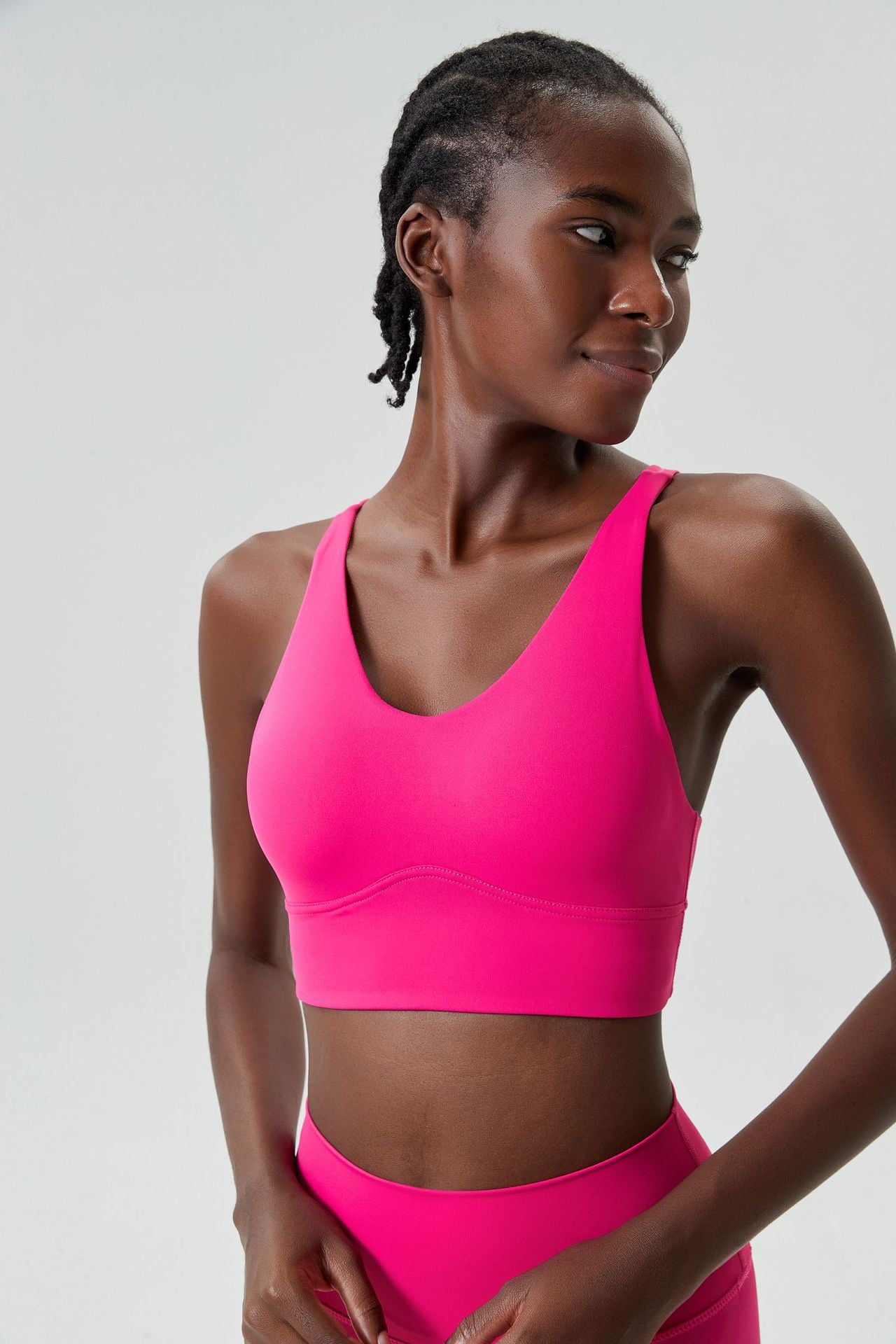 Medium Tenacity Kitten Ear Water Drop Cup Sports Underwear Women Beauty Back Aerobics Yoga Vest Fitness Sports Bra