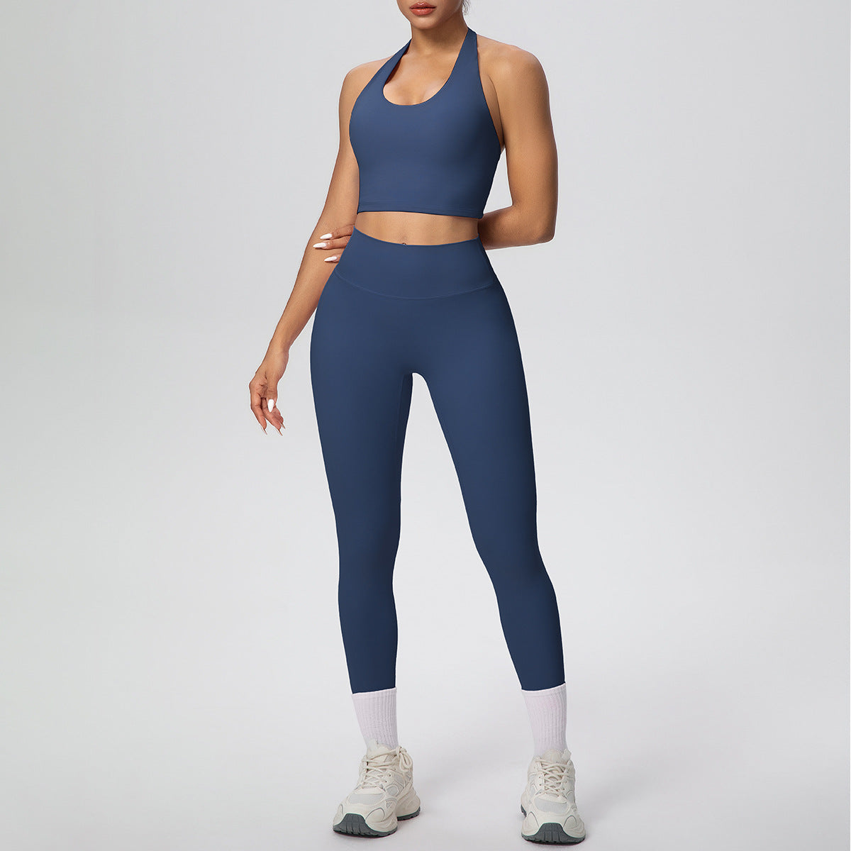 7125 Halter Bra 7100 Trousers Suit-Badge Blue