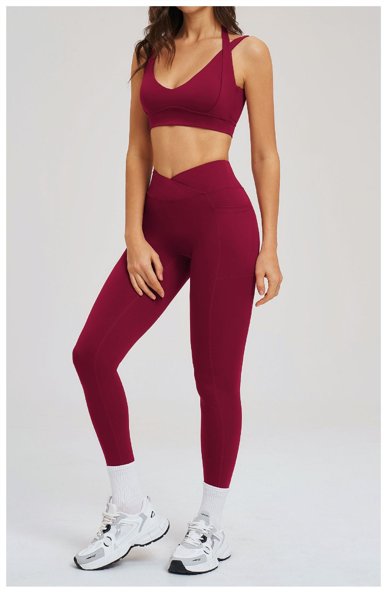 Nude Feel High Grade Yoga Tight Back Yoga Clothes Casual Running Sports Set